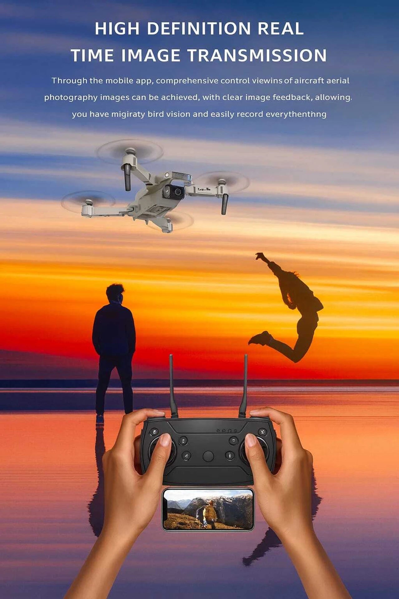 E88 Foldable Drone with HD Camera | WiFi FPV | Altitude Hold | One-Key Takeoff & Landing | 360° Flip RC Quadcopter for Beginners