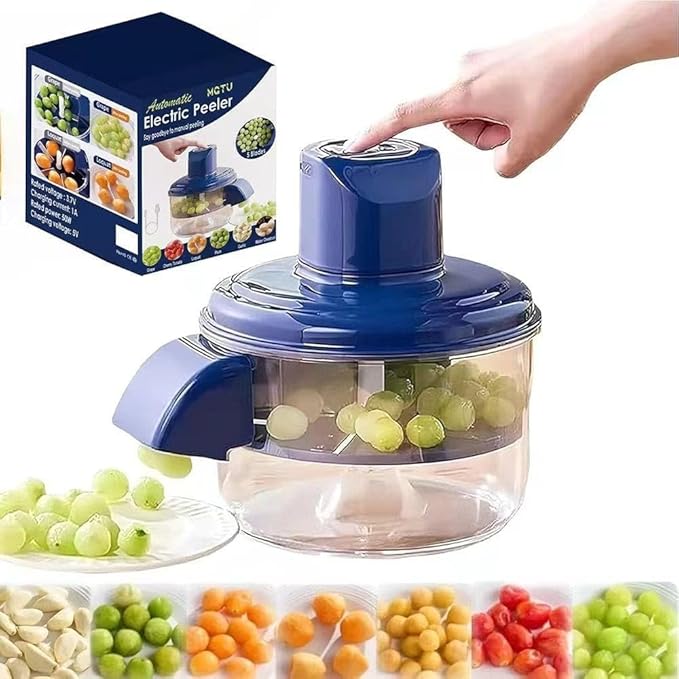 Multipurpose Automatic Fruit & Vegetable Peeler Machine – Rechargeable Cordless Electric Potato Peeler with Stainless Steel Blades – Smart Time-Saving Kitchen Tool