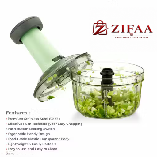 Combo Pack Manual Push Chopper & 6-In-1 Vegetable Slicer Cutter Set for Kitchen | Manual Chopper + Vegetable Slicer Combo Pack